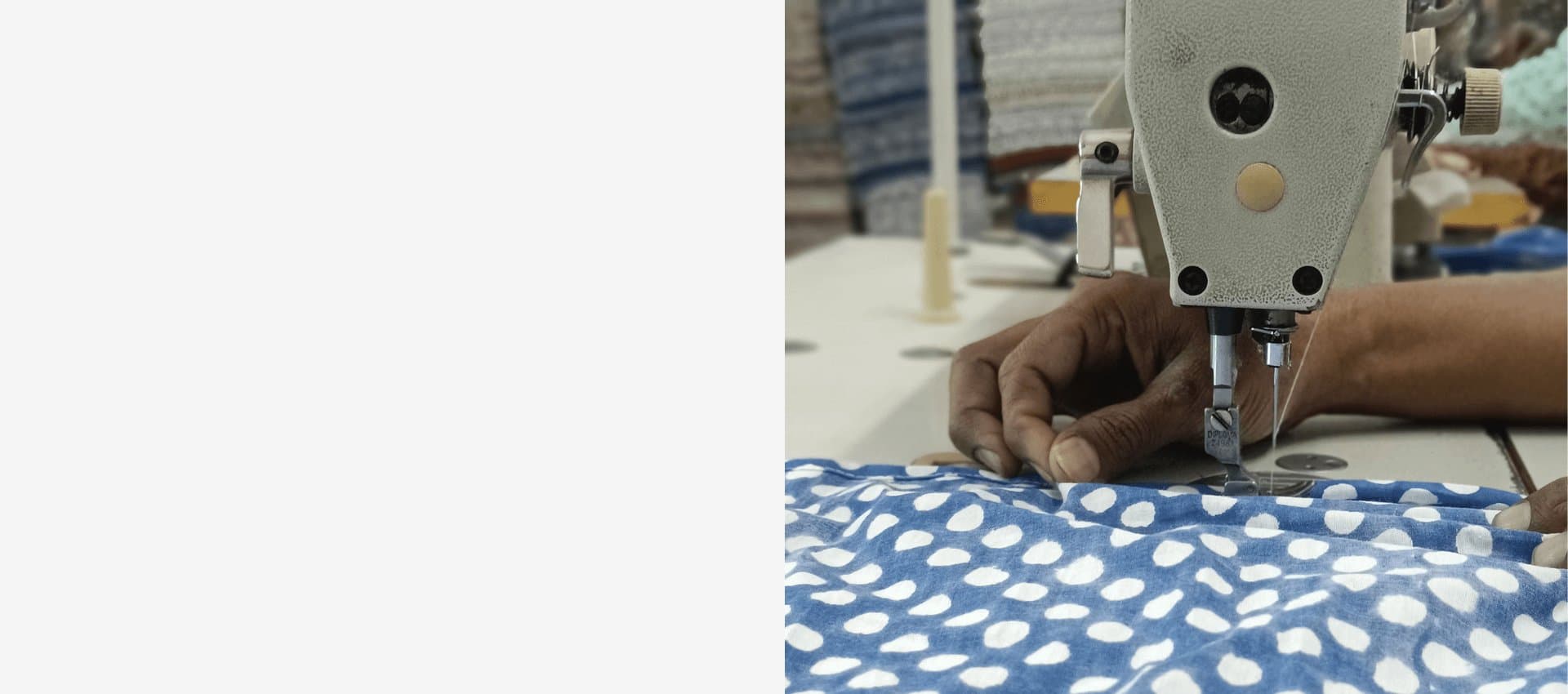 Shivalaya tailoring unit stitching block-print cotton in Jaipur